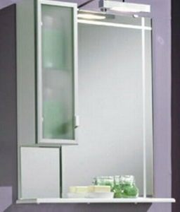 АКВАТОН "Альтаир 65" зеркало со шкафом 1000-2 левый, 620х816х148, белый глянец