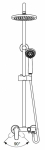 "Видима Баланс" душевая система с однорукоятковым смесителем для душа, длина штанги 998мм