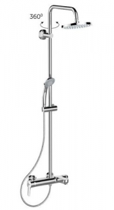 Система душевая ванна/душ Ideal Standard IdealRain ECO, смеситель одноручковый-ограничение горячей воды