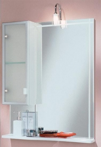 АКВАТОН "Альтаир 65" зеркало со шкафом 1000-2К левый, 620х816х148, белый глянец